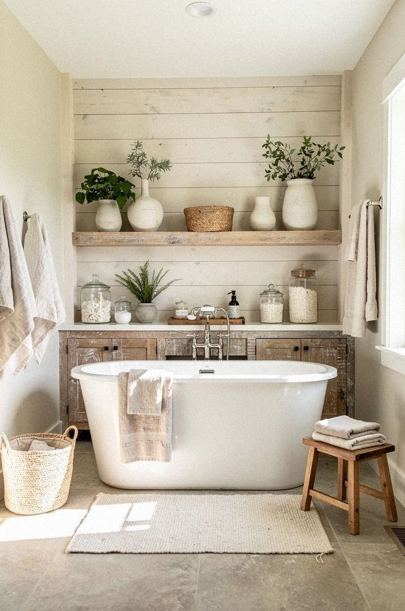 Anchor the room with the Two-Wood Rule