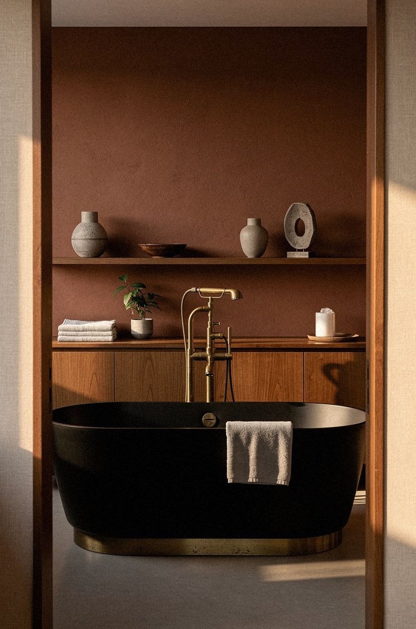 Choose a black tub instead of black tile