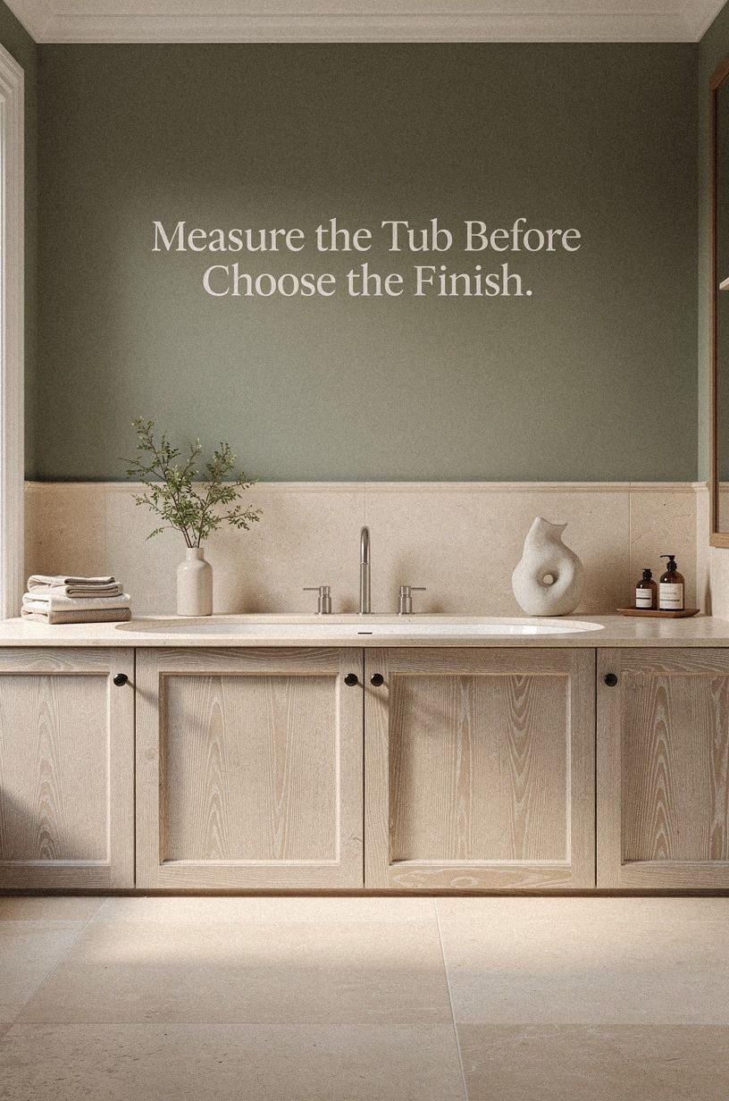 Measure the Tub Before You Choose the Finish