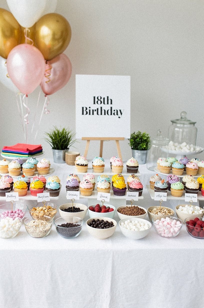 Build a Dessert Decorating Bar for 18th Bday Activities