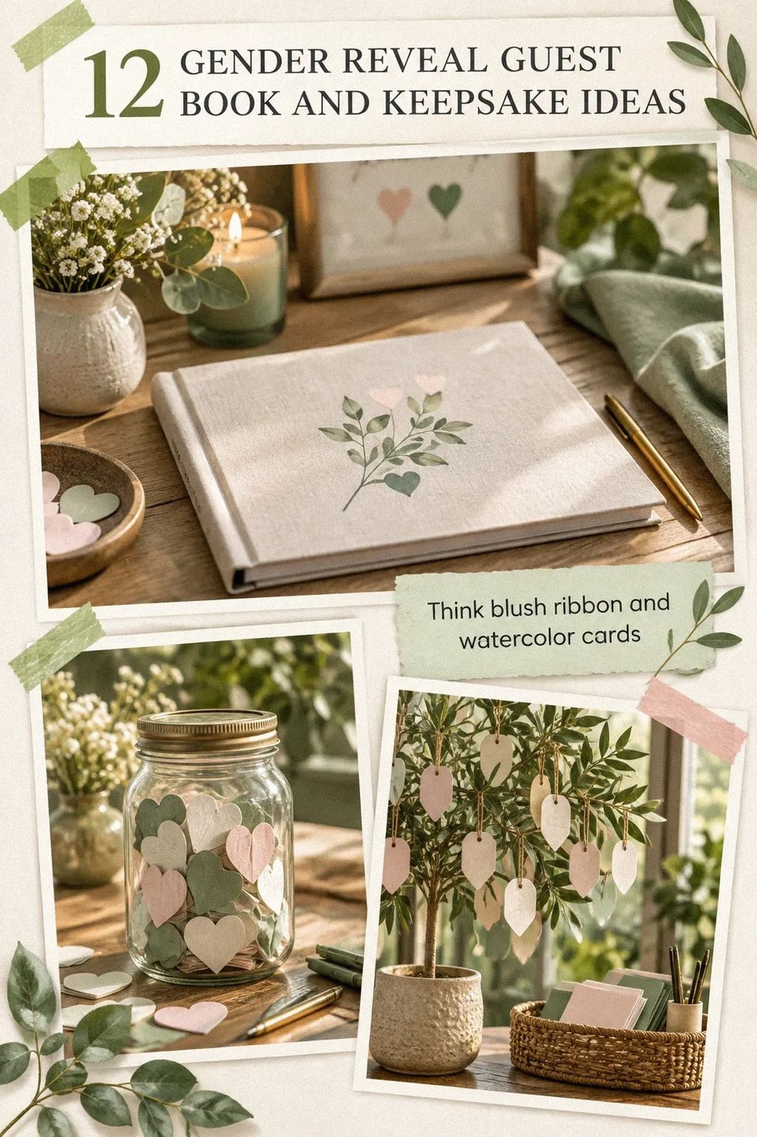 Easy Gender Reveal Guest Book and Keepsake Ideas That Wow Guests