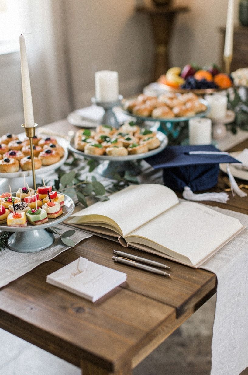 Mix a Guest Book With a Food Station