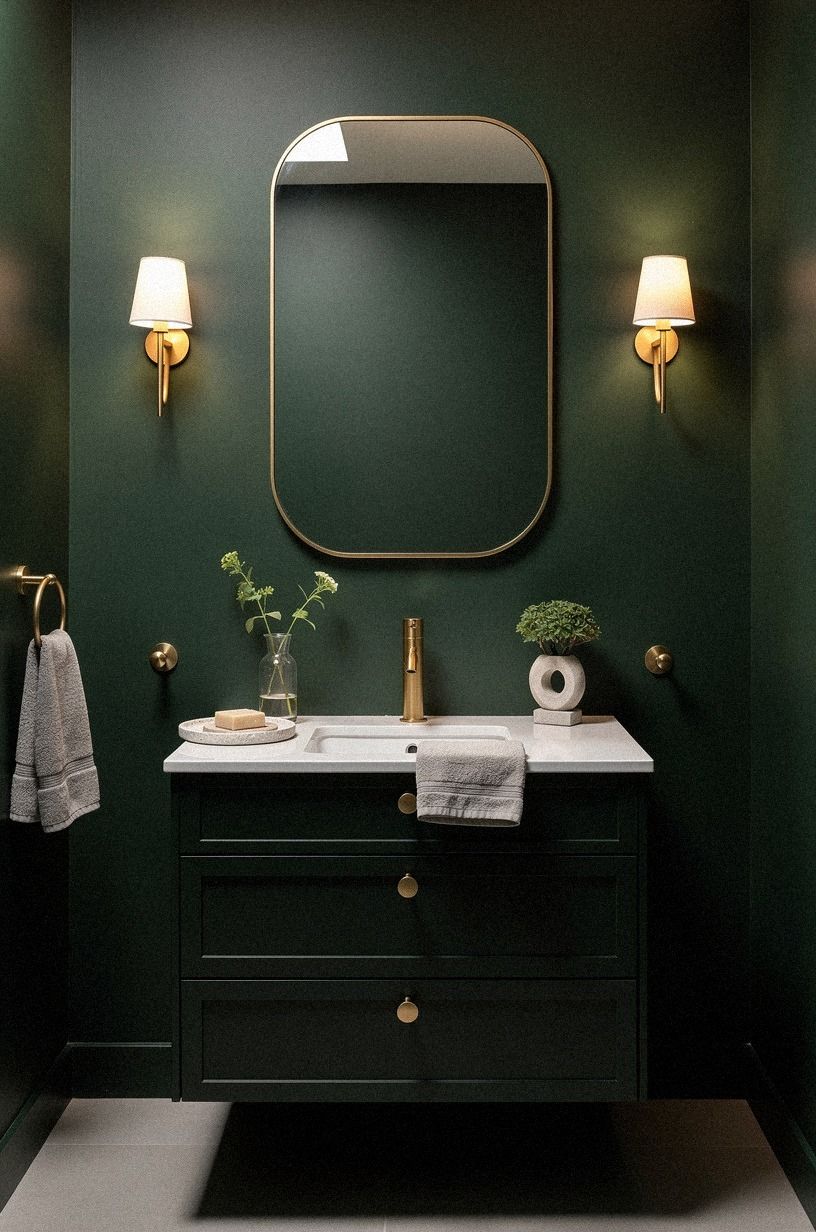 Can green and gold accents work without looking flashy?