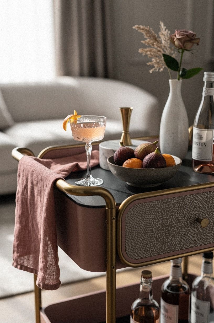 Style a Festive Cocktail Cart for the Last Guest