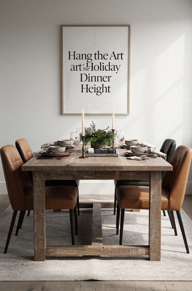 Hang the Art at the Holiday Dinner Height