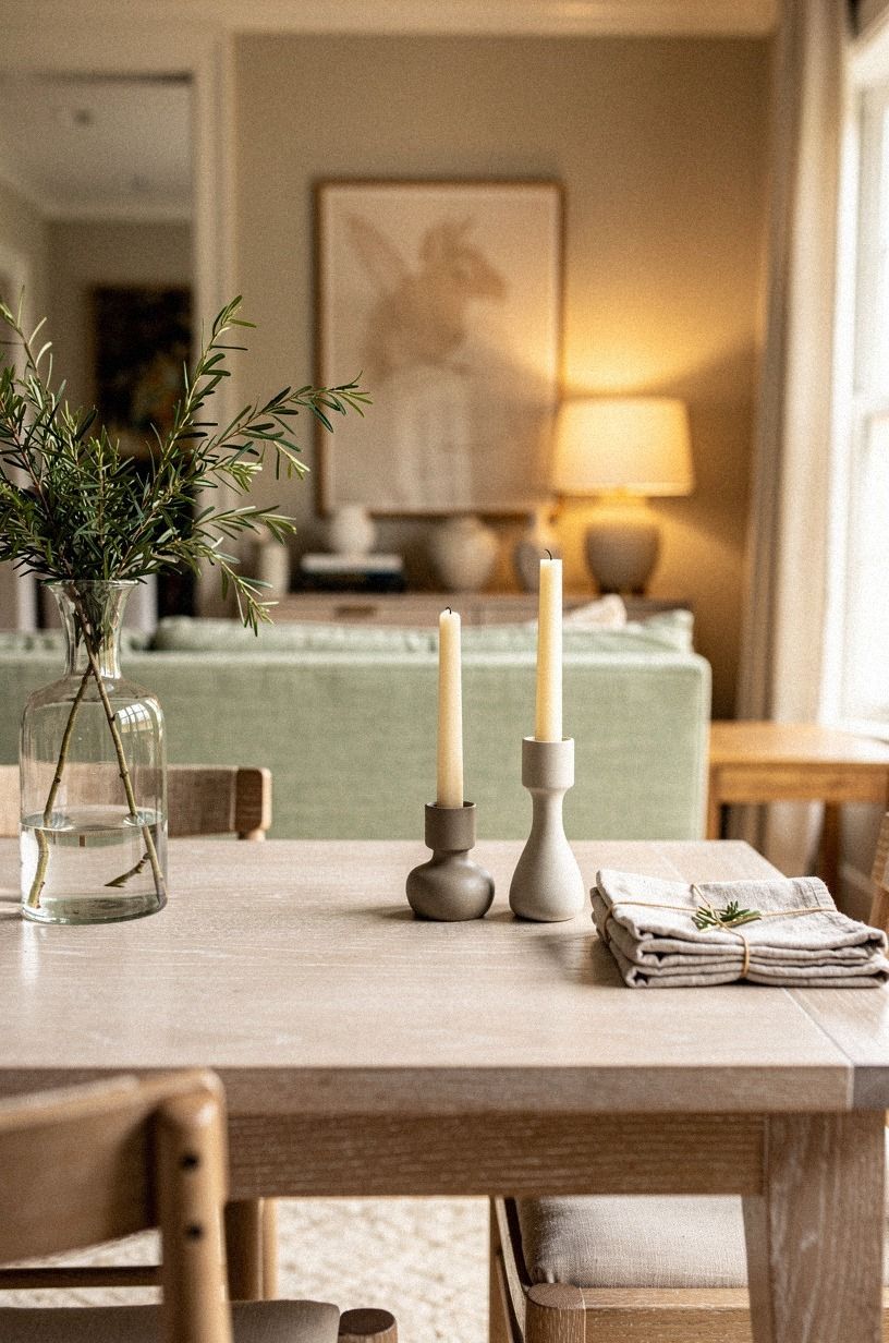 Paint a Warm Backdrop Instead of Adding More Decor