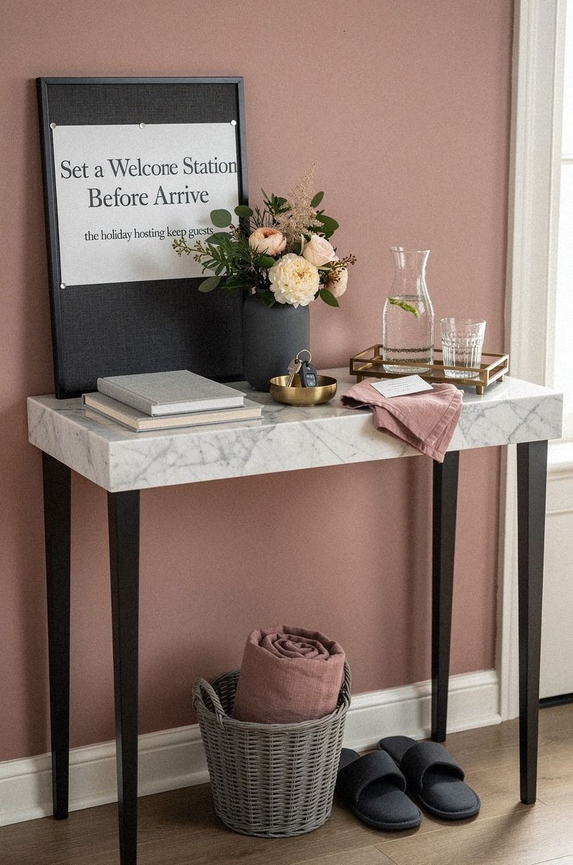 Set a Welcome Station Before Guests Arrive