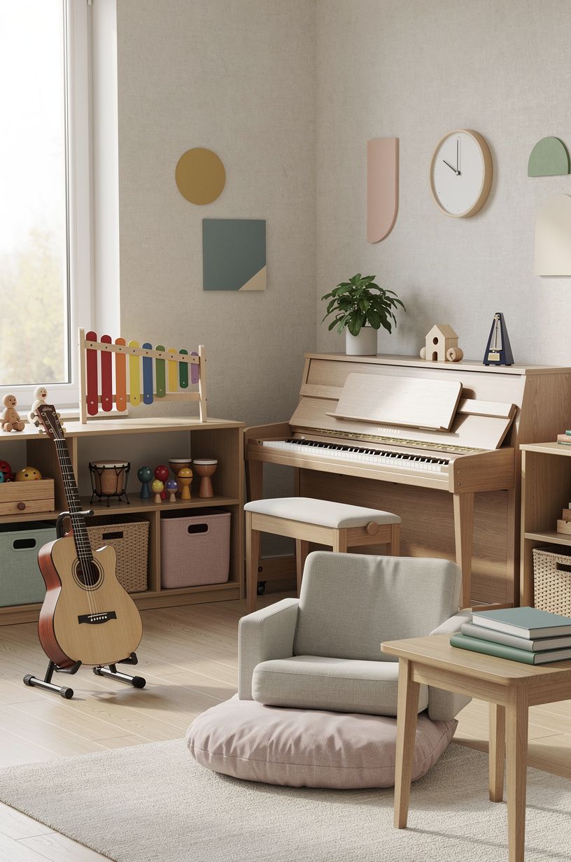 Can a musical room include a quiet reading corner?