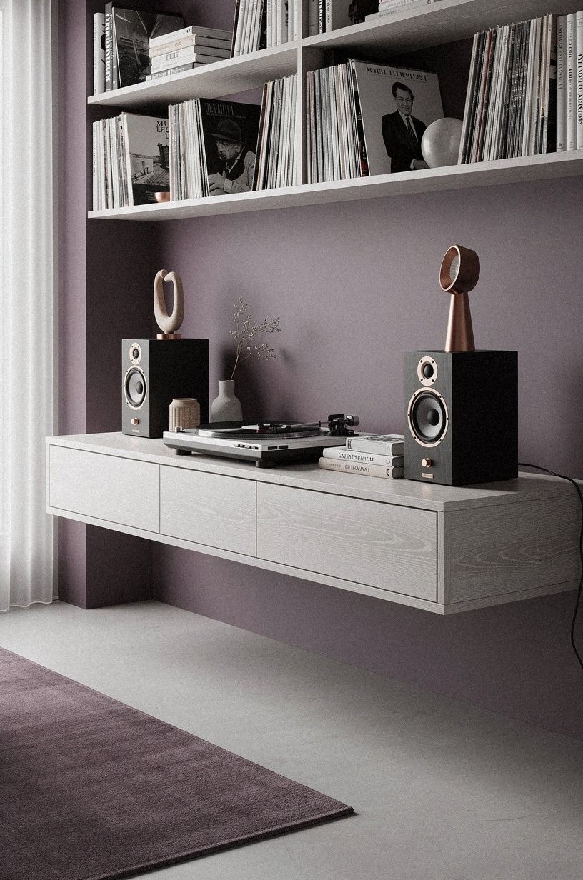 Float the Turntable Console Instead of Crowding the Wall