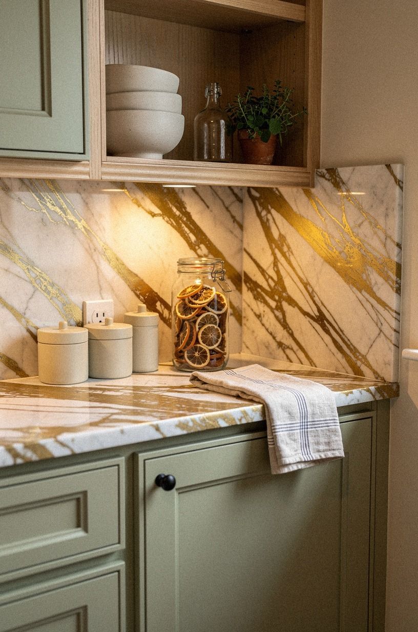 Anchor the Pantry With a Stone Counter