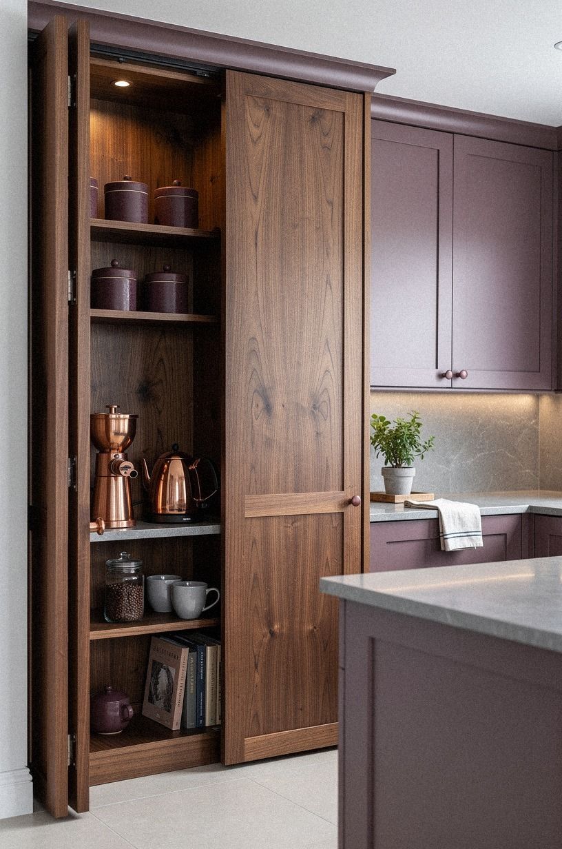 Layer a Coffee Station Behind Pocket Doors