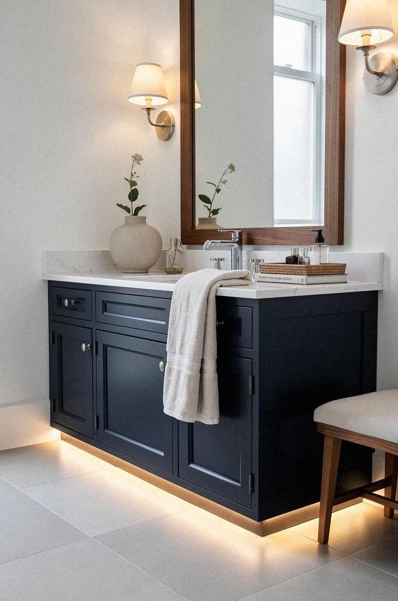 Install Toe-Kick Lighting Below the Vanity