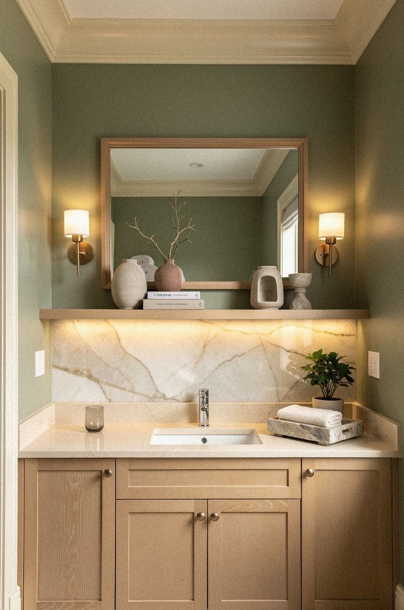 Hang a Slim Shelf Above the Vanity