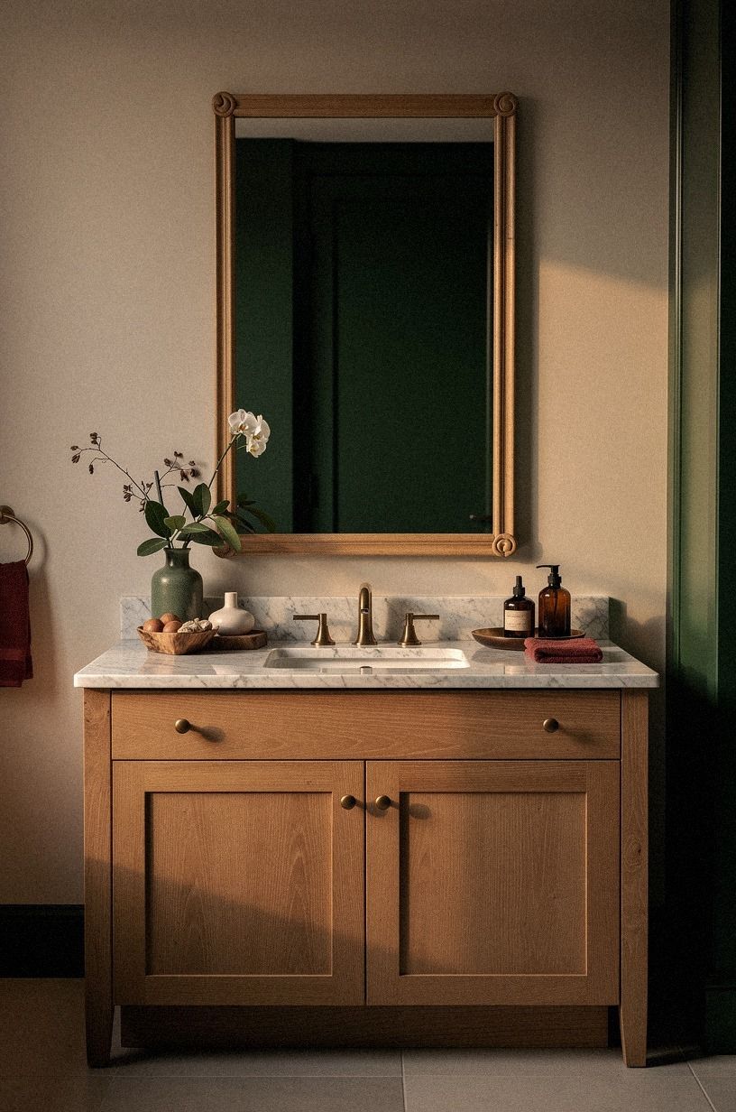 Paint the Wall Behind the Wood a Soft, Warm Neutral