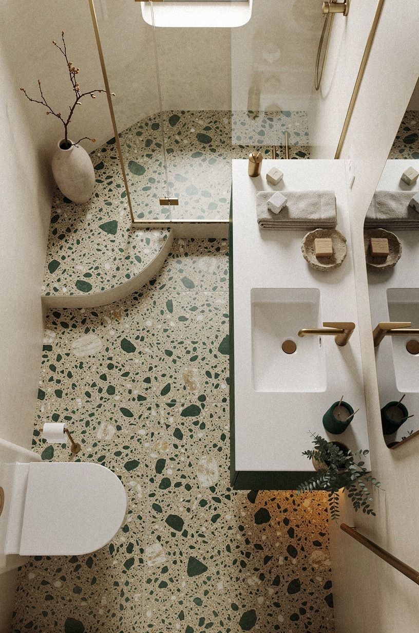 Let IKEA HEMNES float in a minimalist ensuite bathroom