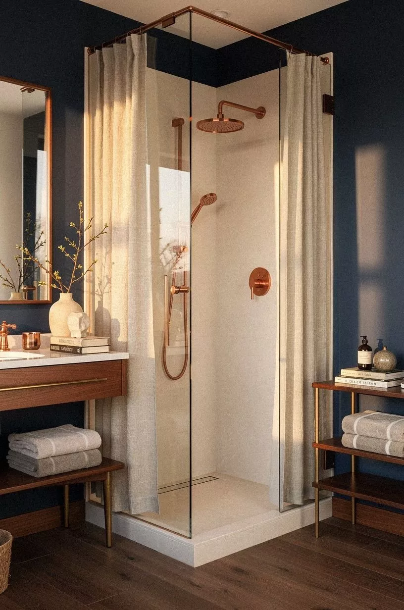 The Two-Wood Rule around the open shower