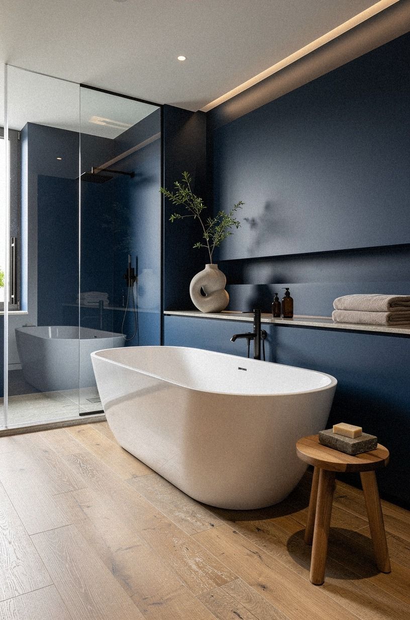 Swap Glossy White for Farrow & Ball Hague Blue