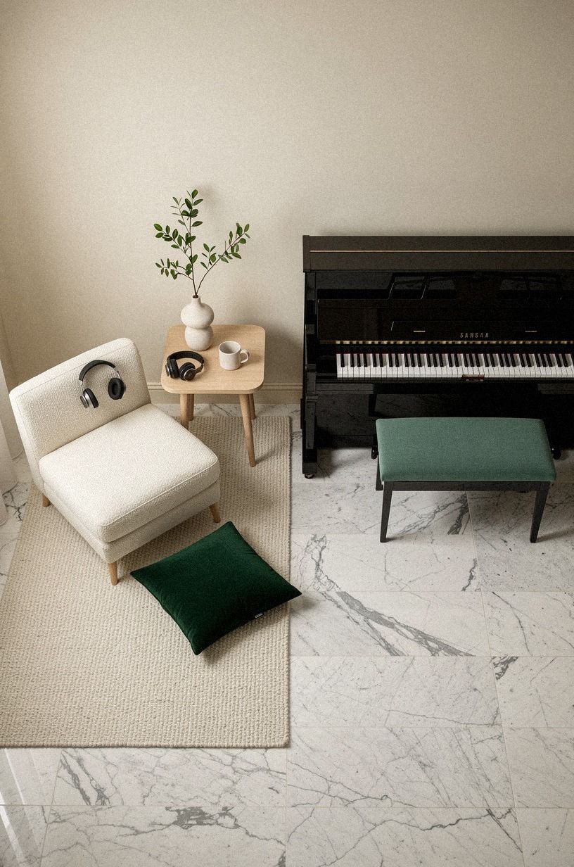 Create a Quiet Listening Nook Beside the Instrument