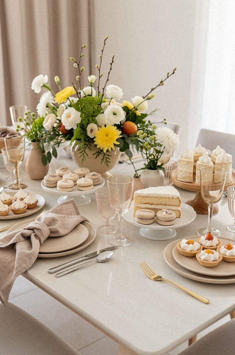 Anchor the Table with a Natural Centerpiece