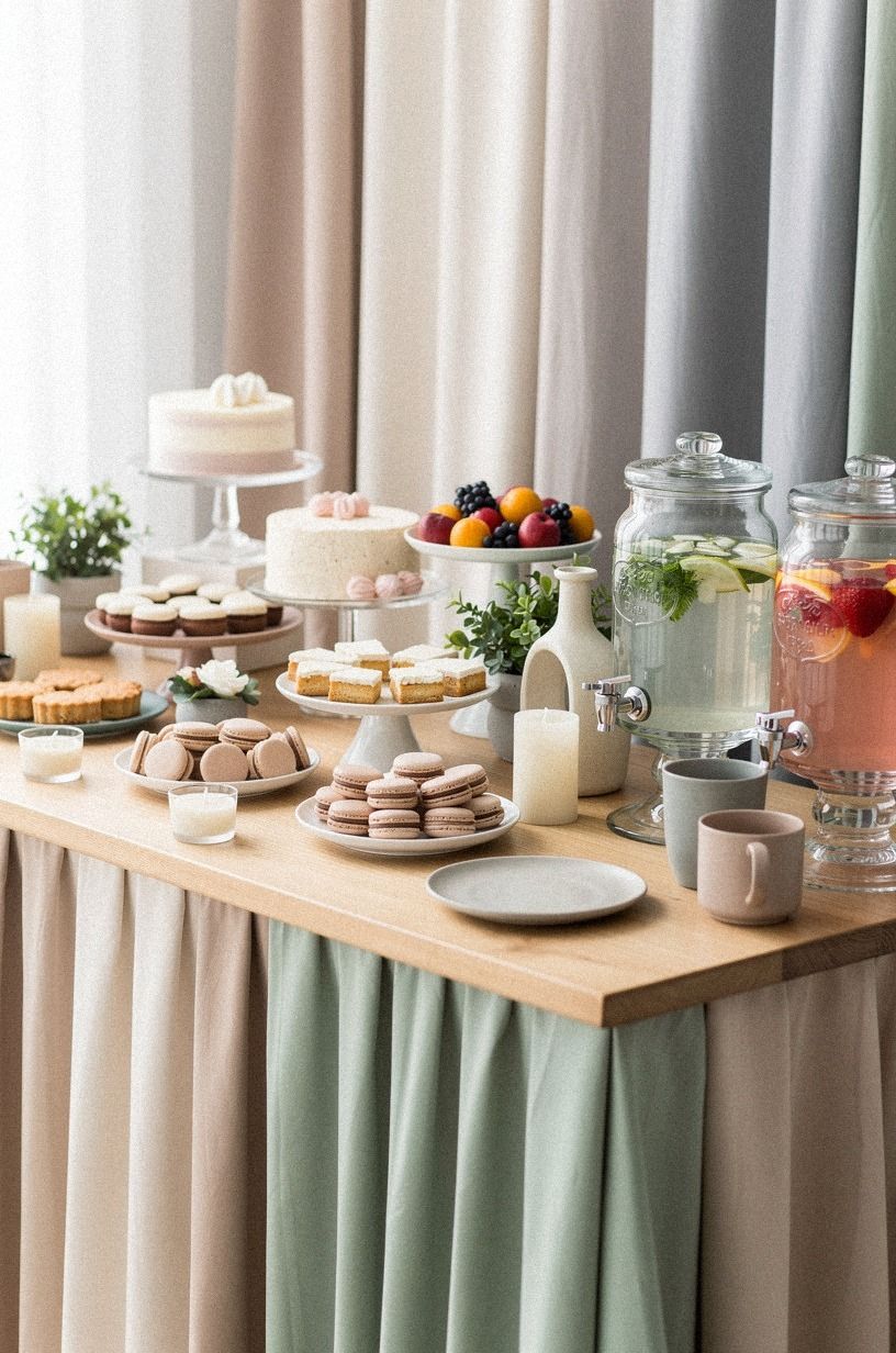 Frame the Food Station with Soft Contrast
