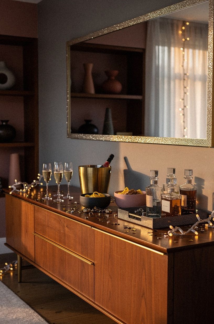 Float a mirror above the drinks