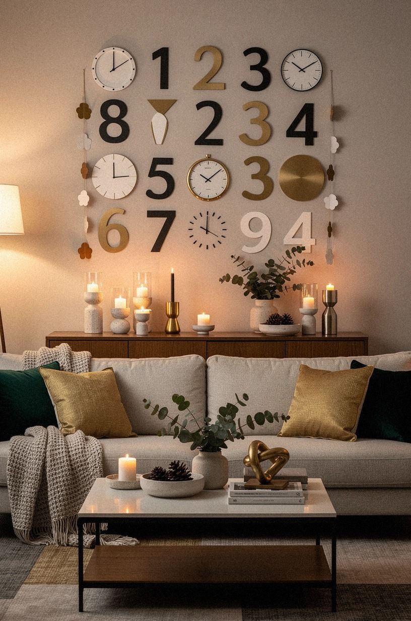 Hang a countdown wall at 57 inches