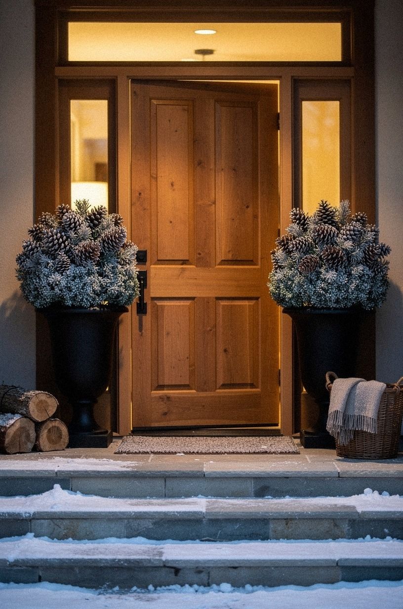 Frame the entry with a matched pair