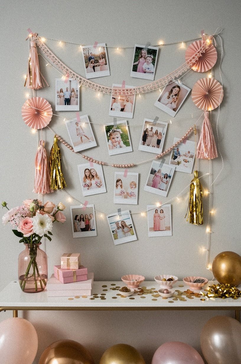 Frame the Polaroid party ideas around one empty wall