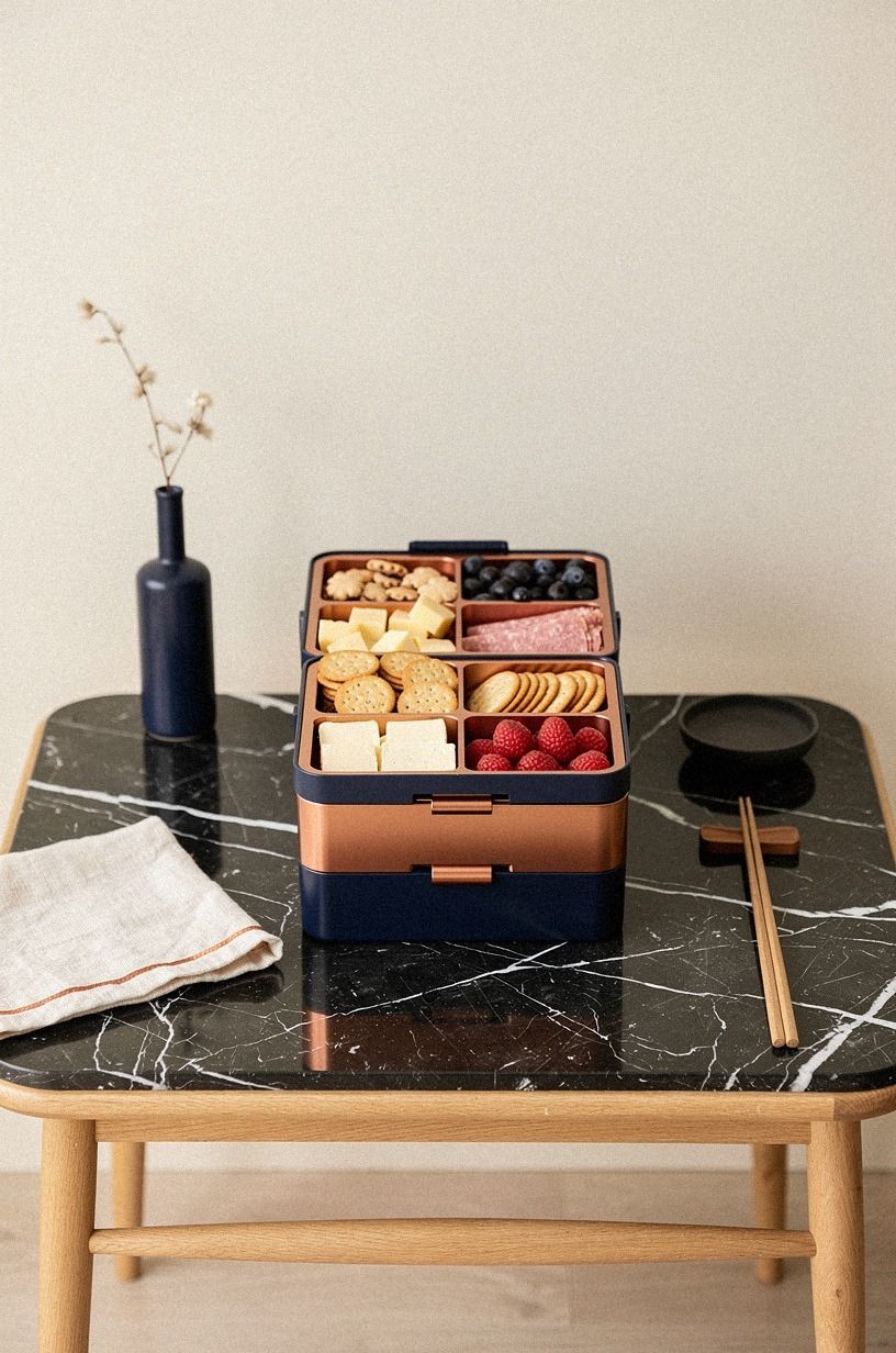 Layer the Color-Block Snack Box