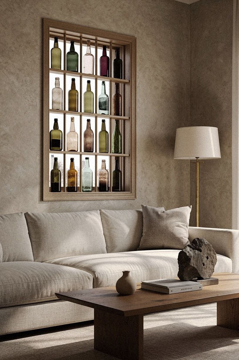Frame bottles with the Bottle-Window Frame
