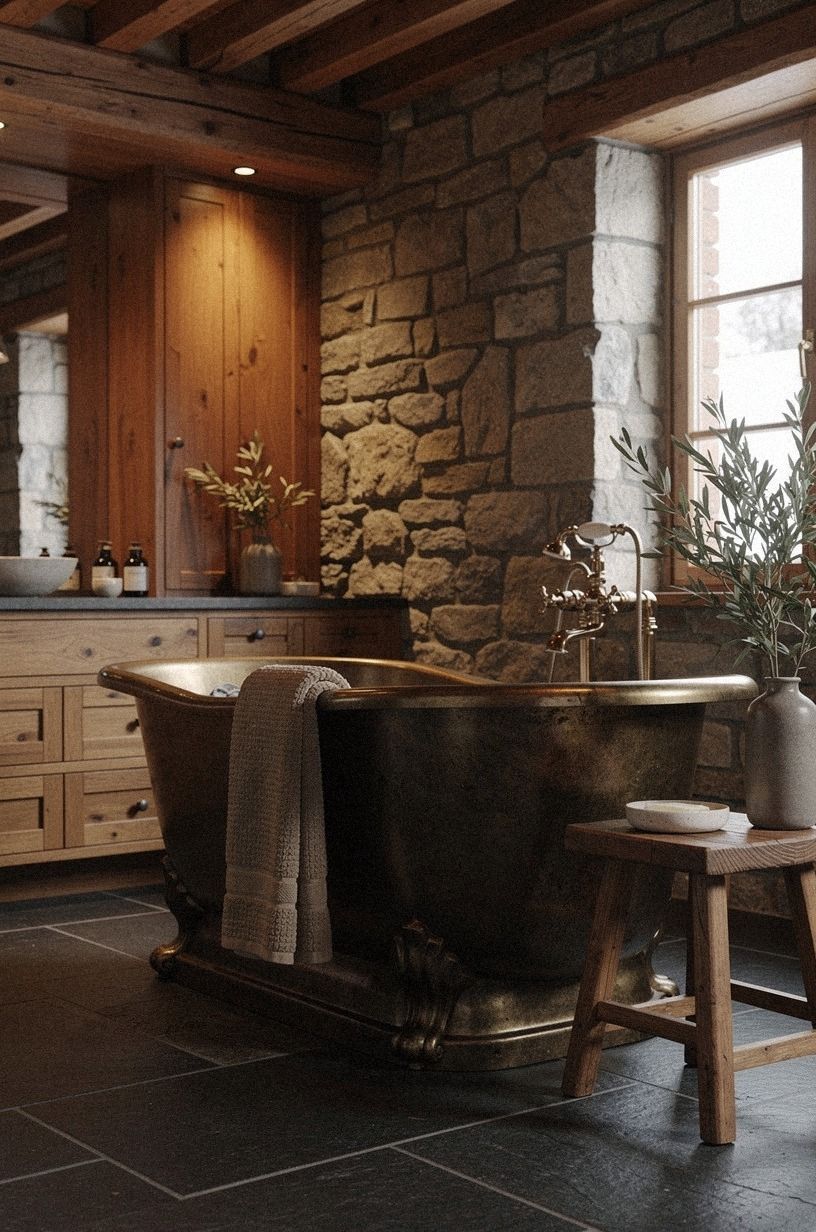 Swap a standard faucet for aged bronze