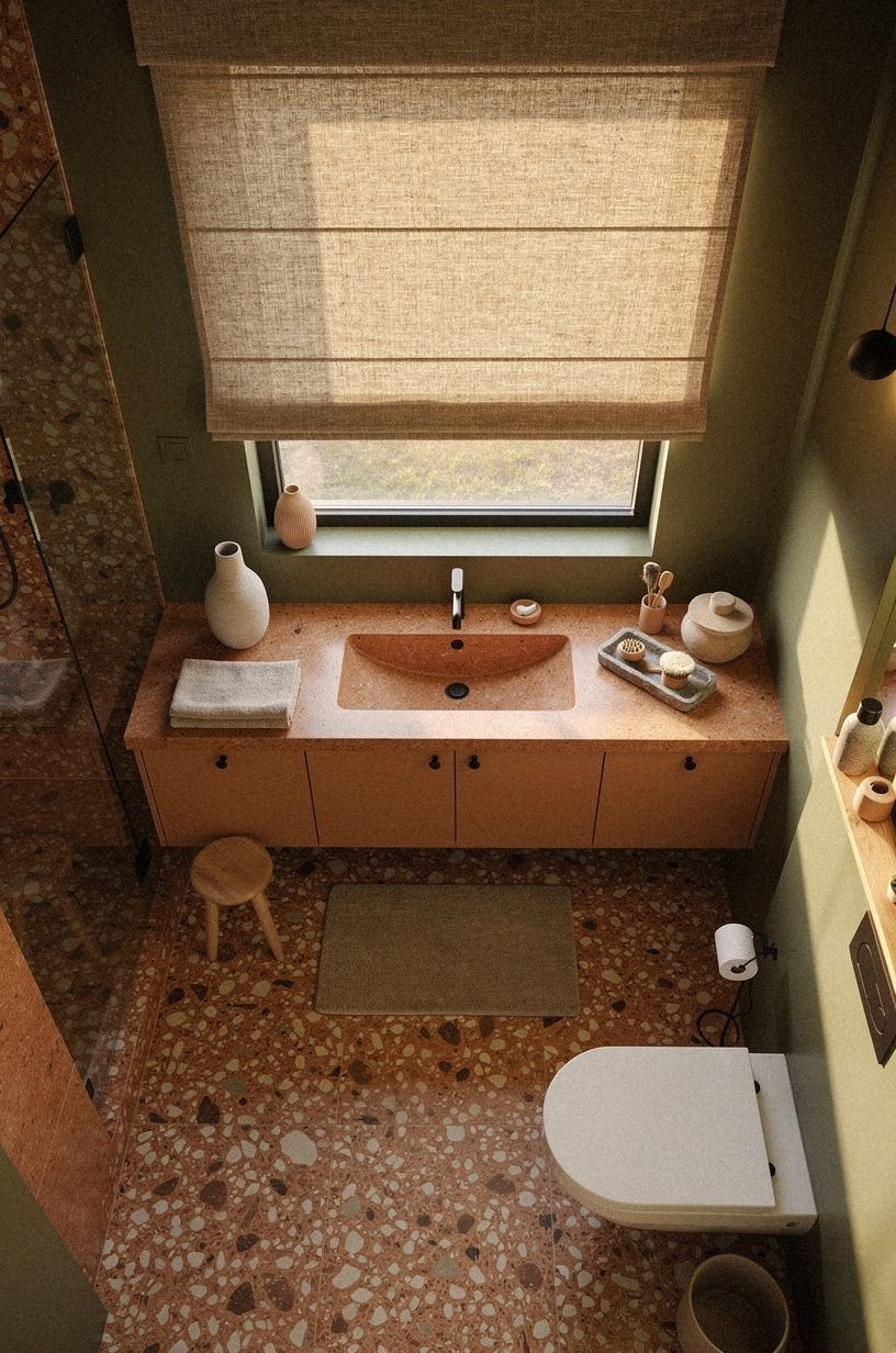 Frame the window with a vintage mid-century shade