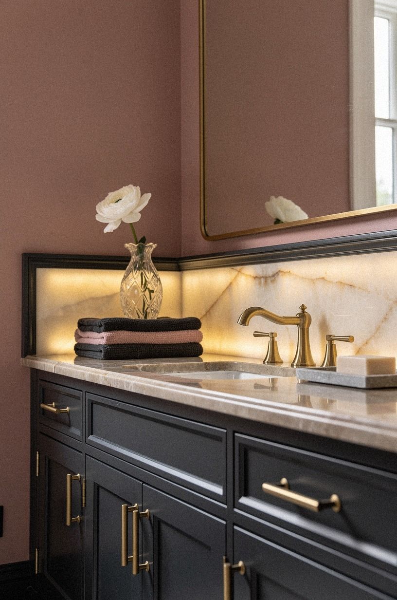 Keep the original vanity and change its hardware