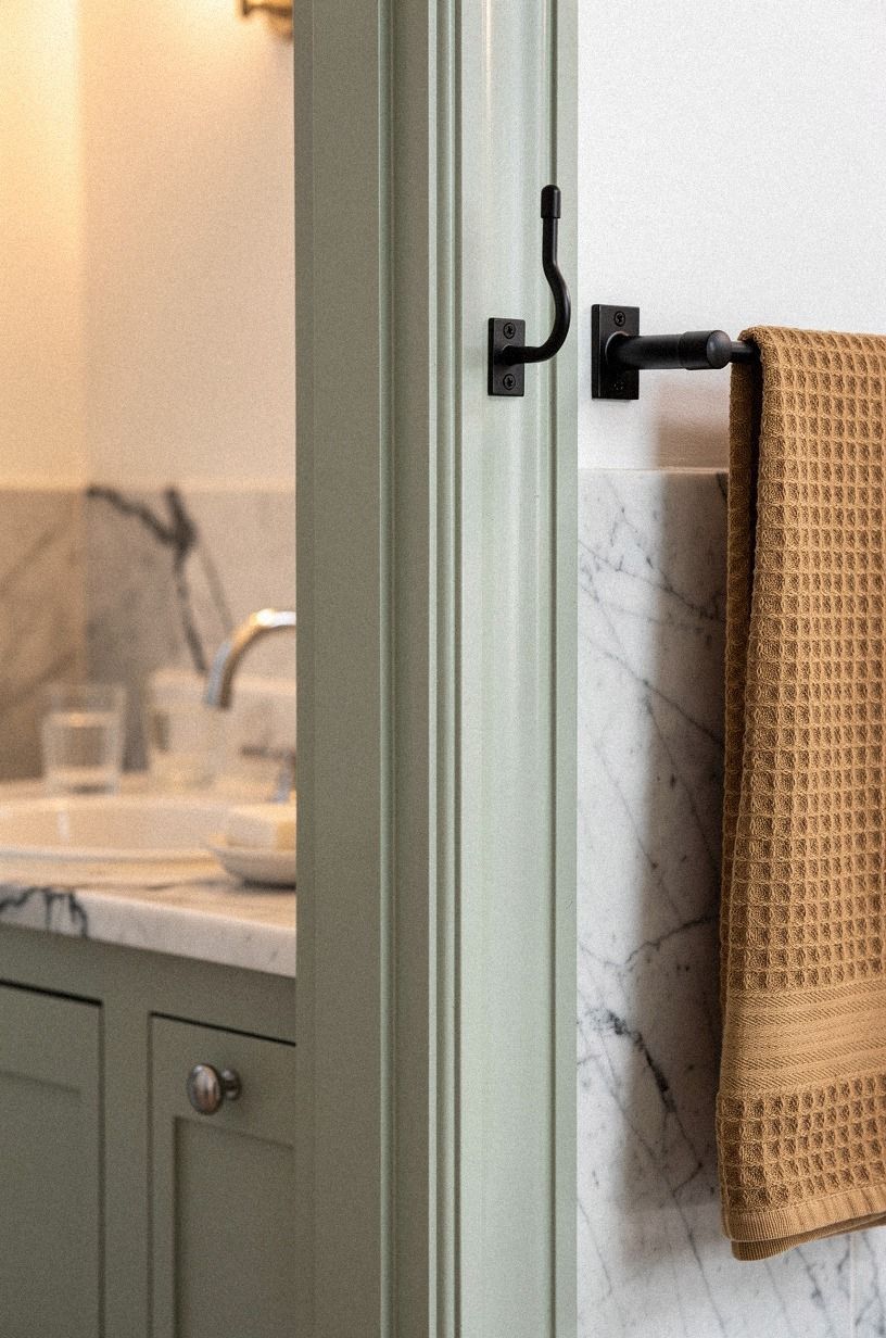 Paint the Trim and Door in Sherwin-Williams Sea Salt