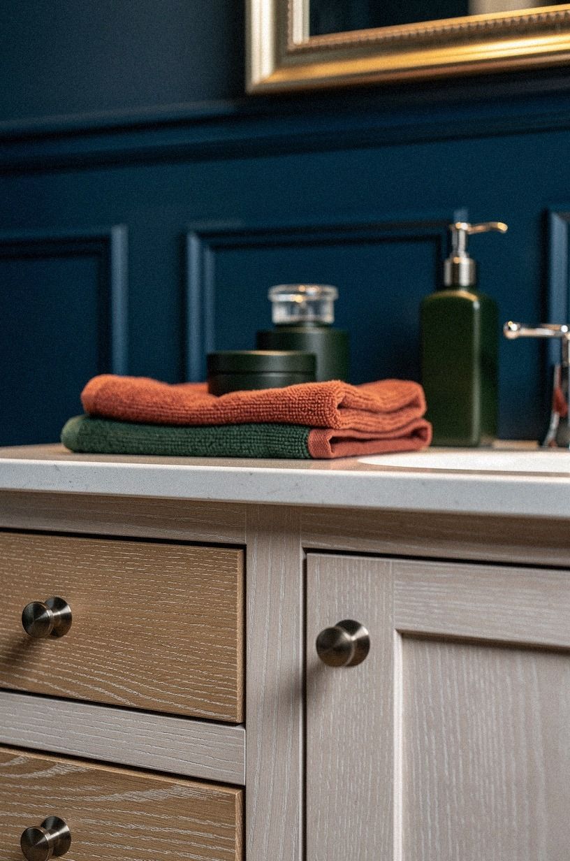 I Added 70s Retro Bathroom With Mid-Century Charm, It Finally Feels Collected