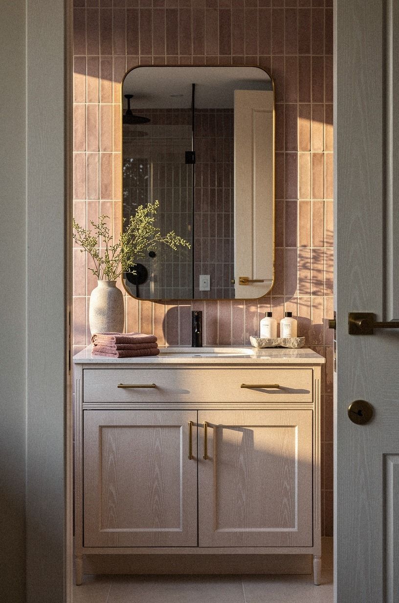 Choose hand-glazed tile with a quiet rhythm