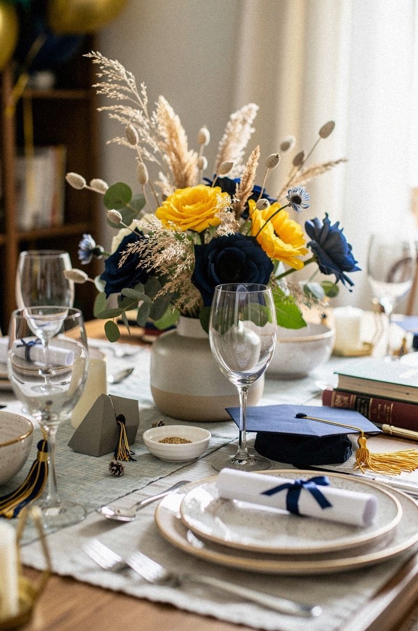 Fresh and Dried Flowers Create a Softer Senior Table