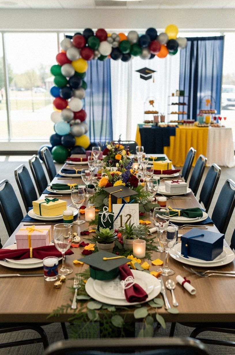 Photograph the Finished High School Graduation Centerpiece