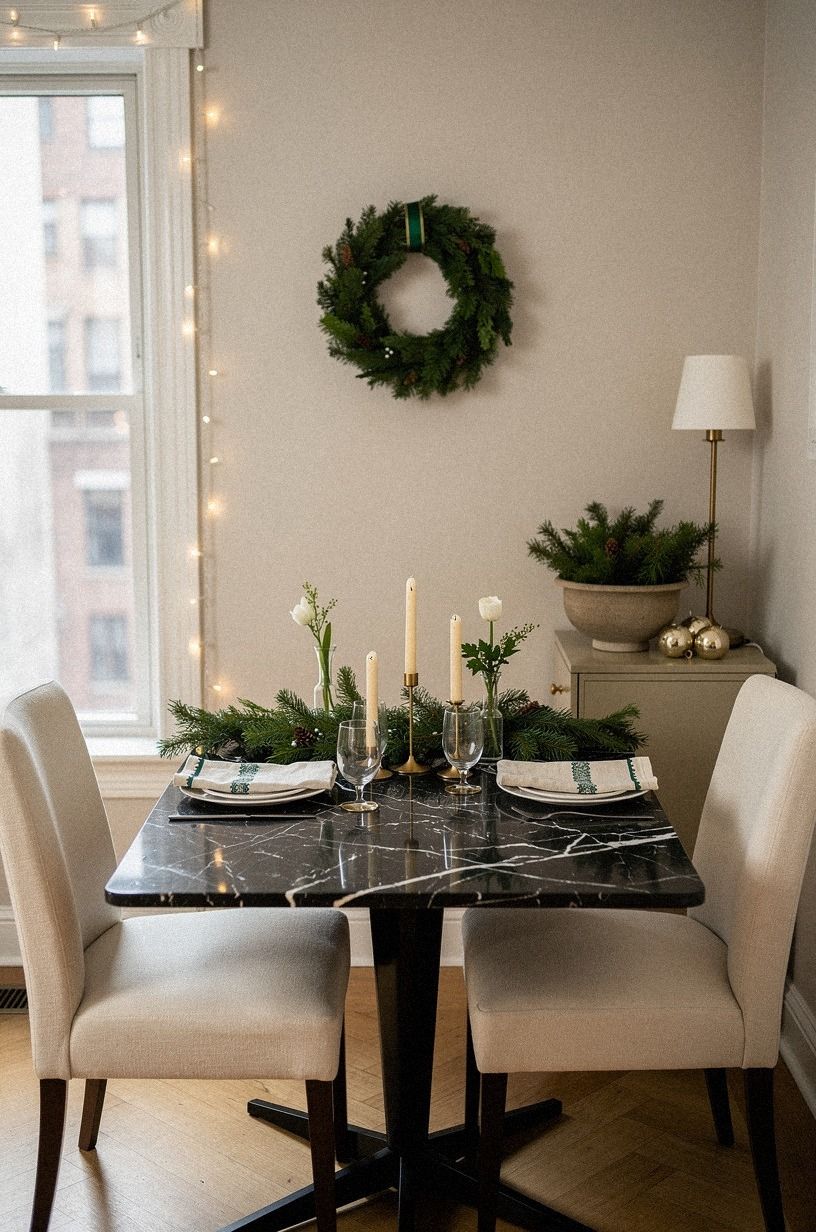 Can a small space holiday table still feel generous?