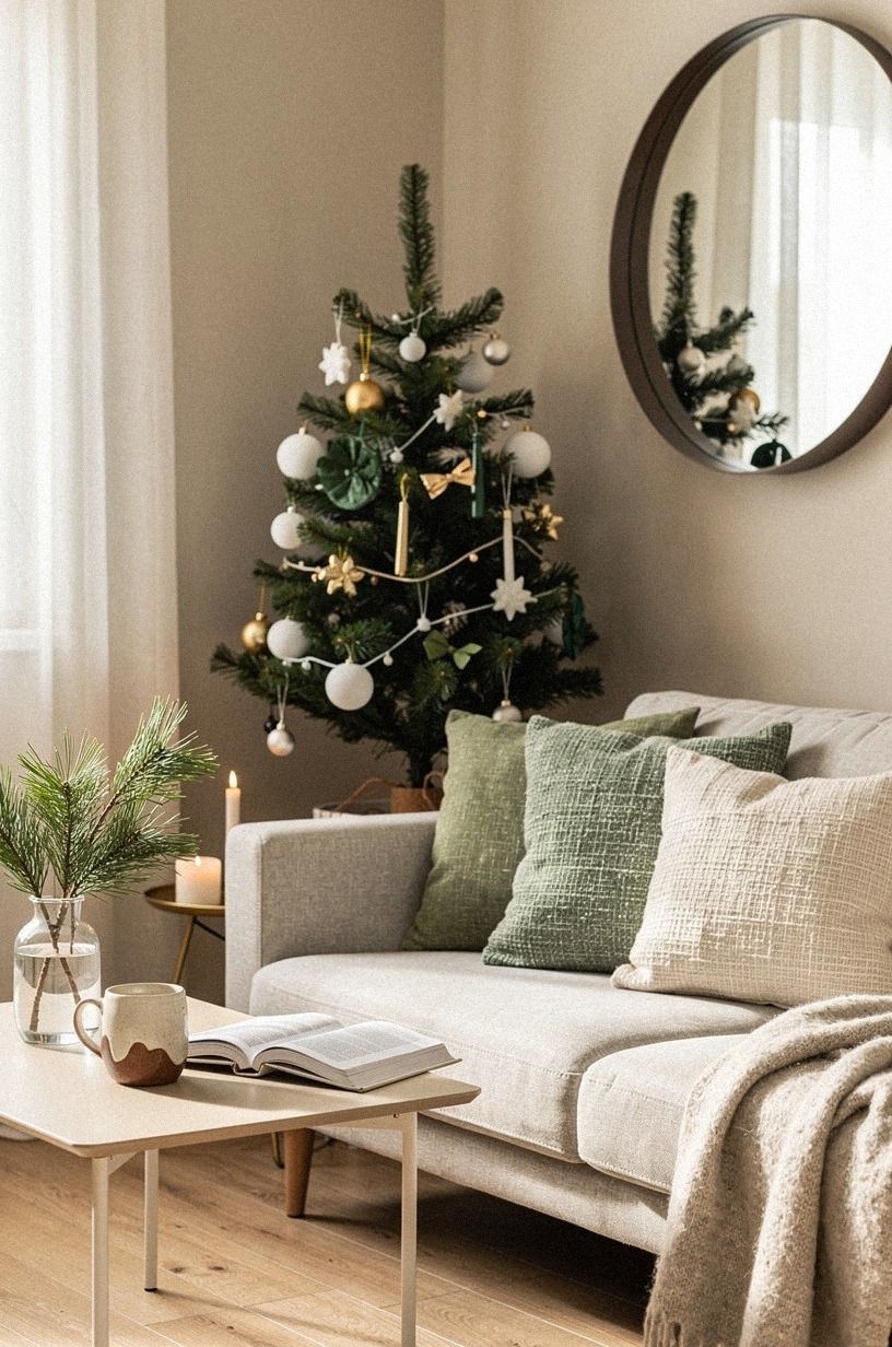 Frame the Tree with a Round Mirror