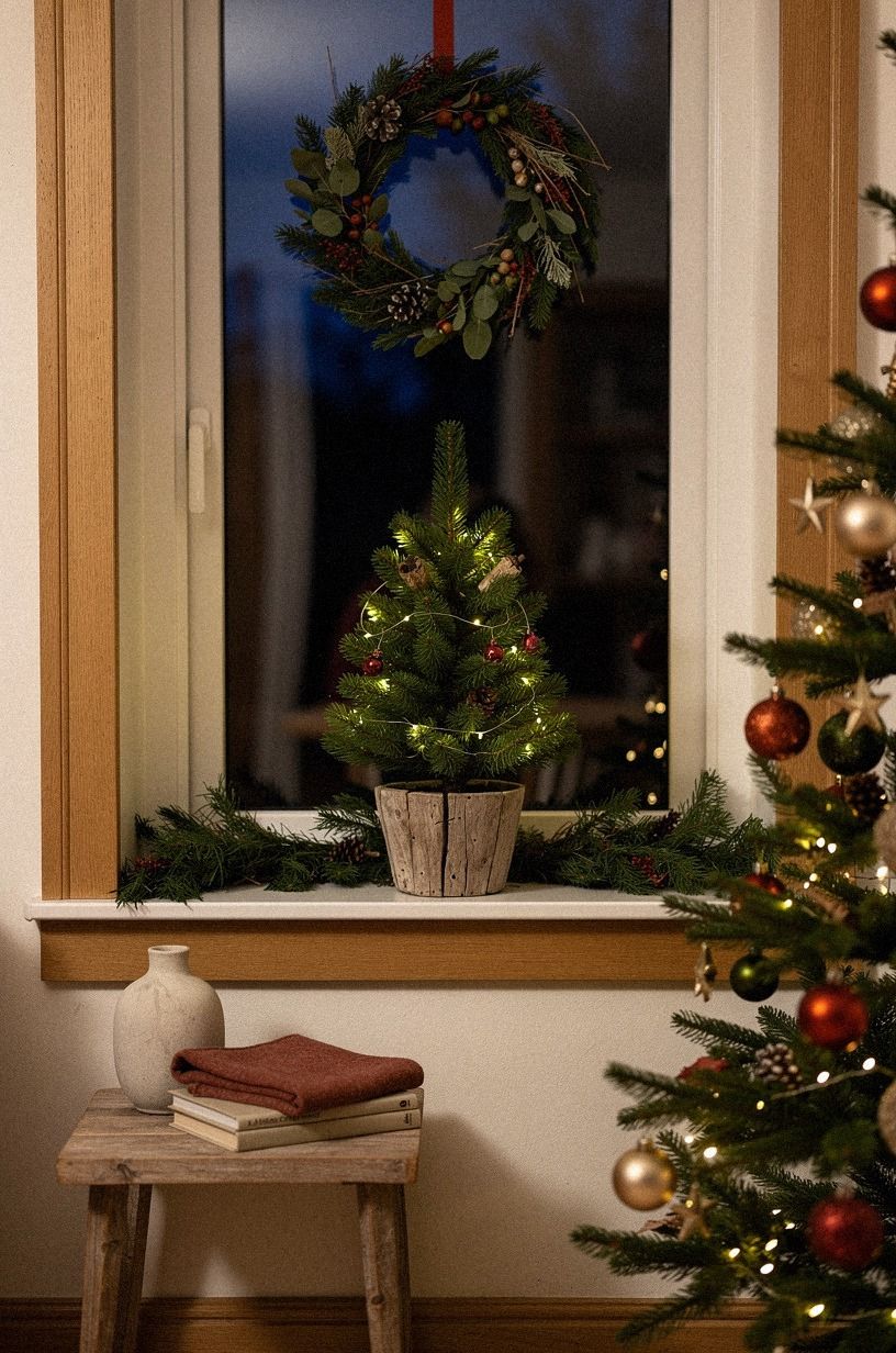 Let a Window Ledge Hold the Mini Tree