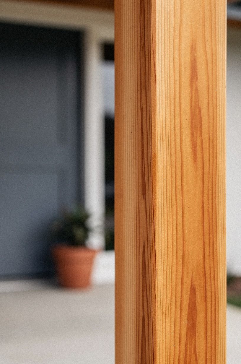 Choose cedar grain over glossy vinyl