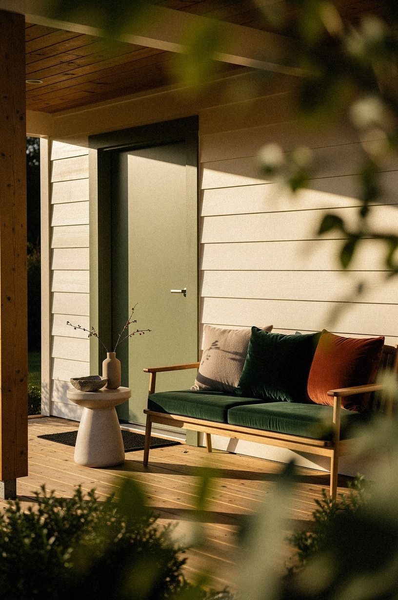 Why does a small porch feel bigger with contrast?