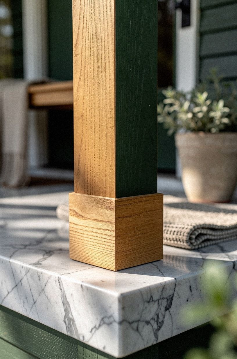 I Updated My Small Front Porch Column & Post With Cedar Wraps, Now It Feels Warmer