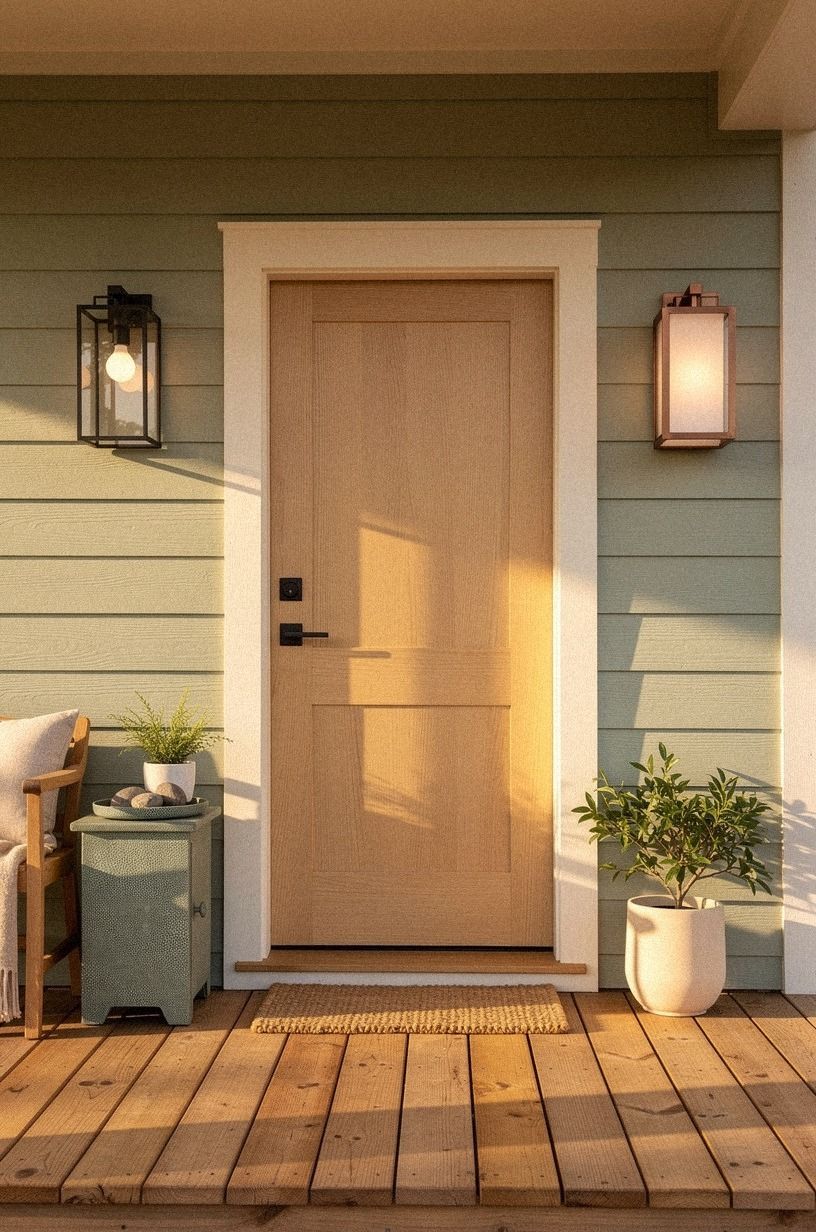 Which Lantern Pairing Works Beside a Small Front Door?