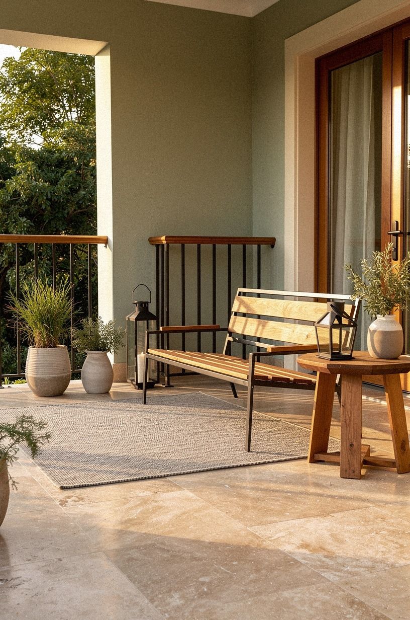Mix Metal and Wood for Front Porch Wood Ideas
