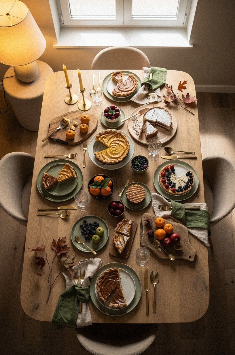 Light the Three-Source Thanksgiving Dessert Table