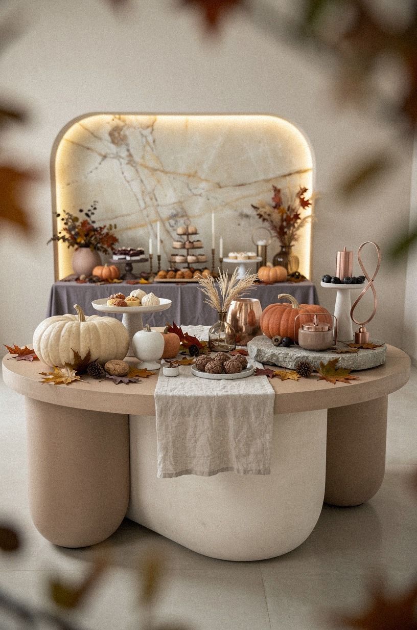 Paint the Dessert Bar With Warm Neutral Contrast