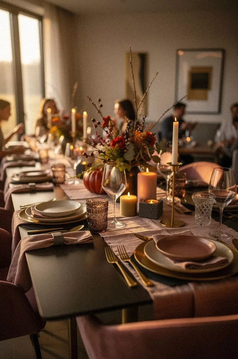 Fold Thanksgiving Place Setting Decor Around a Warm Center