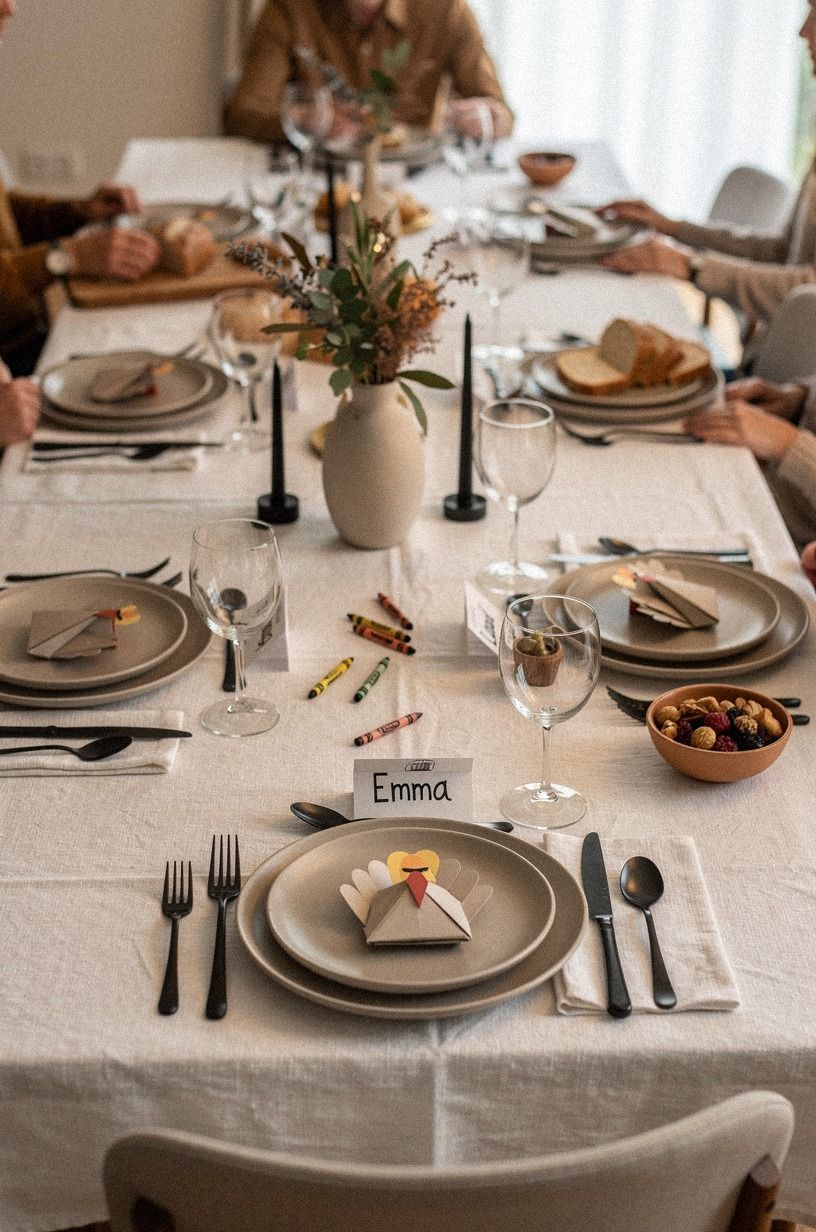 Let the Kids’ Table Lead the Thanksgiving Place Setting